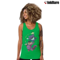 Women’s We're All Ghosts Here Alice In Wonderland Tank Top in irish green | Lightweight, Movement-Friendly