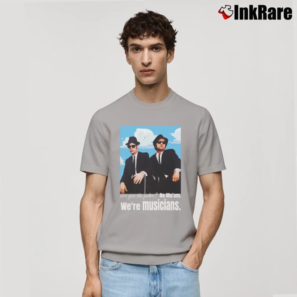 Men’s We're Musicians The Blues Brothers Classic T-Shirt in sport grey | Soft, Breathable Everyday Wear