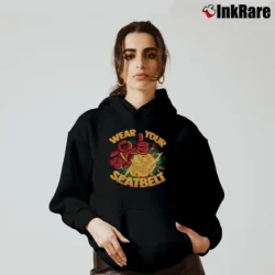 Women’s Wear Your Seatbelt The Odd Cozy Hoodie in black | Warm, Structured, Stylish
