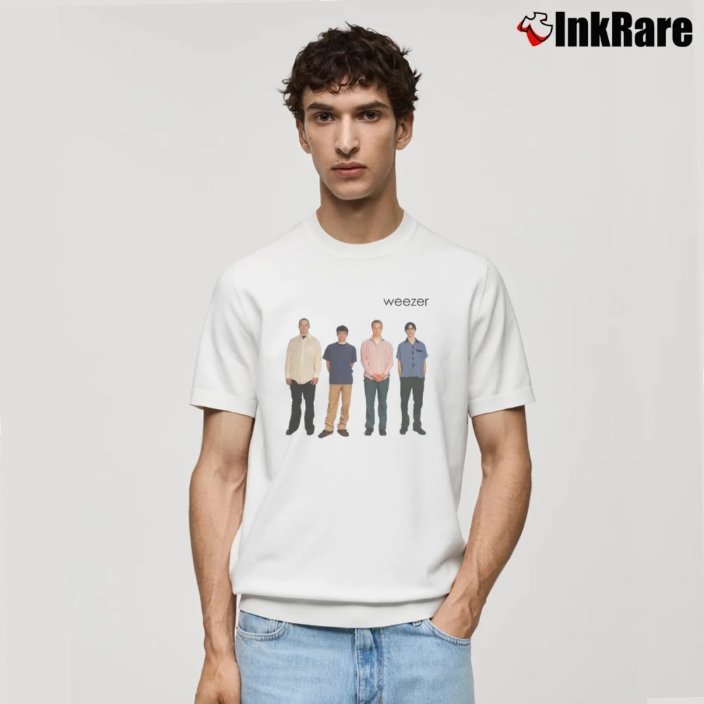 Men’s Weezer Blue Album Turquoise Classic T-Shirt in white | Soft, Breathable Everyday Wear