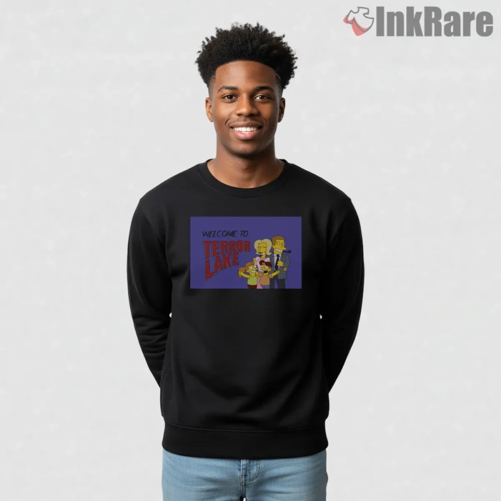 Welcome To Terror Lake Simpsons Horror Episode Shirt on graphic shirt for men graphic tee