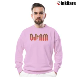 Men’s Wenyu DJ AM Logo Graphic Crewneck Sweatshirt in light pink | Cozy Fabric, Clean Style