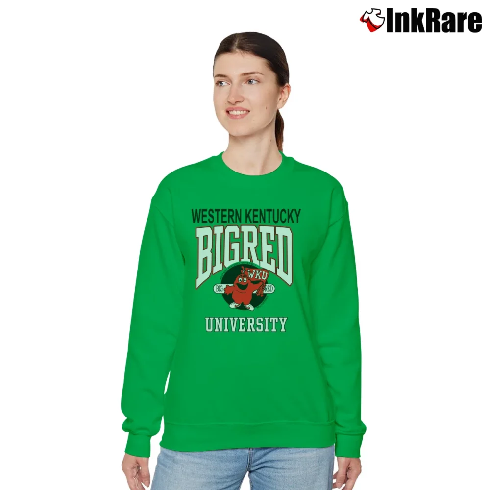 Women’s Western Kentucky Hilltoppers Mascot Logo 90s Relaxed Sweatshirt in irish green | Soft, Laid-Back Vibe