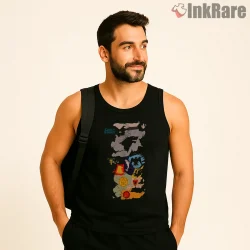 Westeros Map Artistic Splash Color Shirt on black tank top for men graphic tee