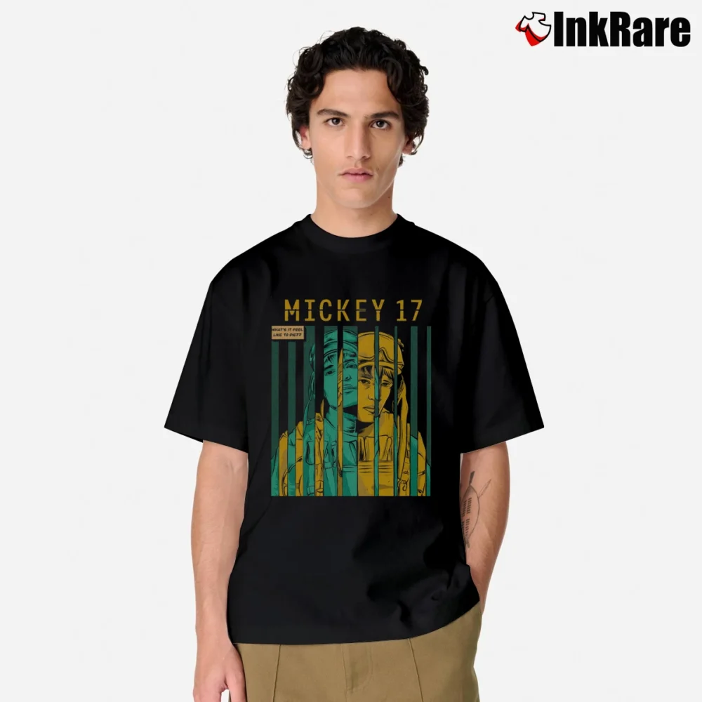 Men’s What's It Feel Like To Die Mickey 17 Classic T-Shirt in black | Soft, Breathable Everyday Wear
