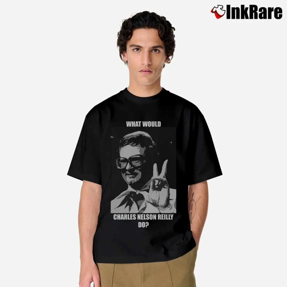 Men’s What Would Charles Nelson Reilly Do Classic T-Shirt in black | Soft, Breathable Everyday Wear