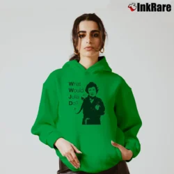 Women’s What Would Julia Do Organic Cotton Cozy Hoodie in irish green | Warm, Structured, Stylish