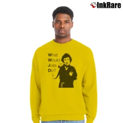 Men’s What Would Julia Do Organic Cotton Crewneck Sweatshirt in yellow | Cozy Fabric, Clean Style