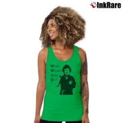 Women’s What Would Julia Do Organic Cotton Tank Top in irish green | Lightweight, Movement-Friendly