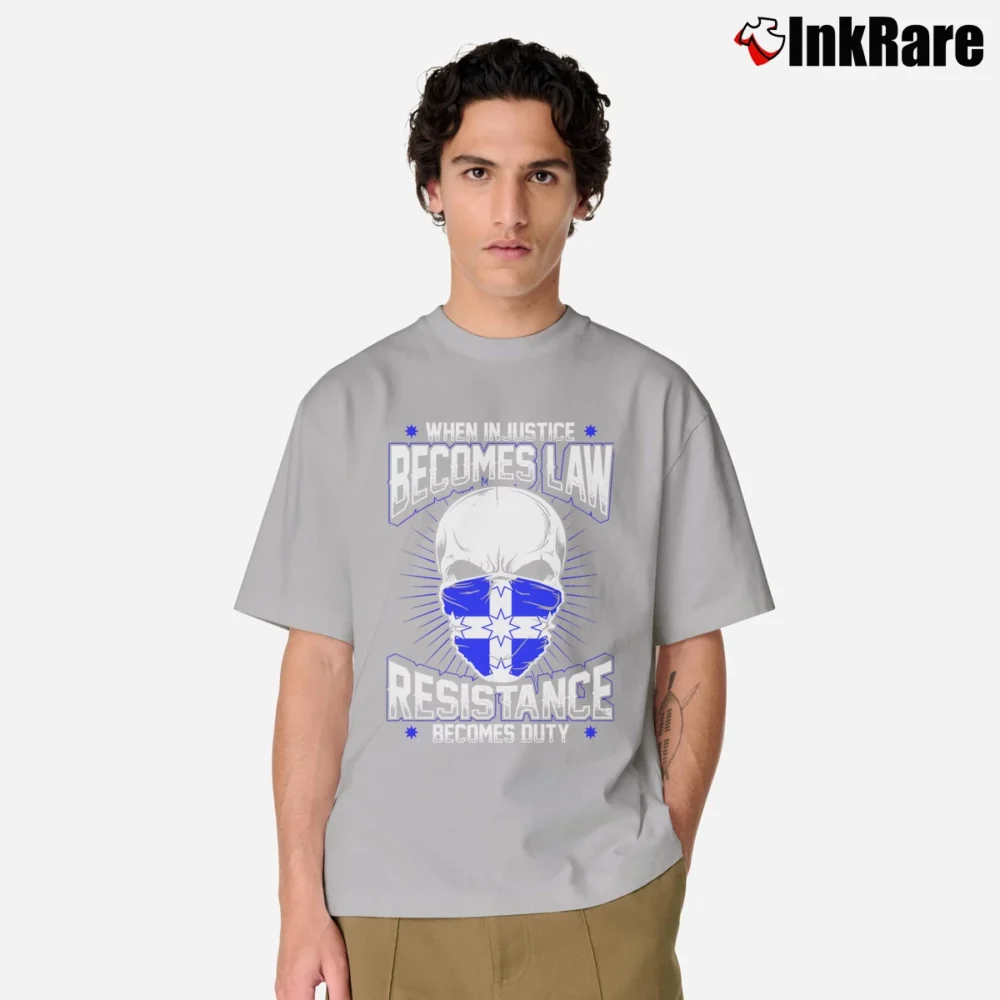 Men’s When Injustice Becomes Law Resistance Classic T-Shirt in sport grey | Soft, Breathable Everyday Wear