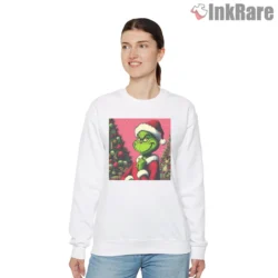 Whimsical Holidays Grinch Festive Portrait Shirt on graphic shirt for women graphic tee