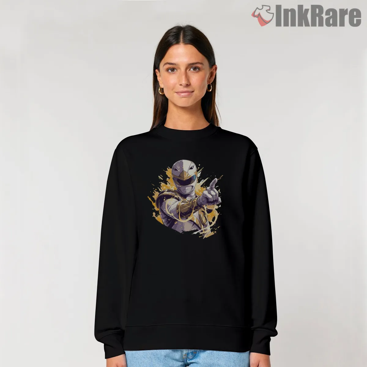 White Ranger Lightning Strike Hero Pose Shirt White Ranger Lightning Strike Hero Pose Shirt on graphic shirt for women graphic tee