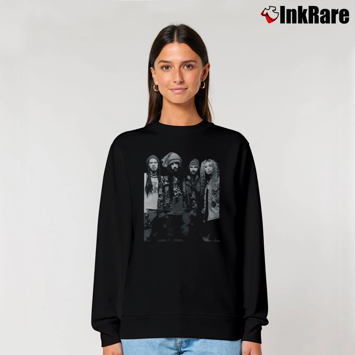 Women’s White Zombie Astro Creep Tour 1995 Relaxed Sweatshirt in black | Soft, Laid-Back Vibe