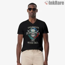 Whitebeard Pirates Legendary Crest Anime Shirt on black v-neck shirt for men graphic tee