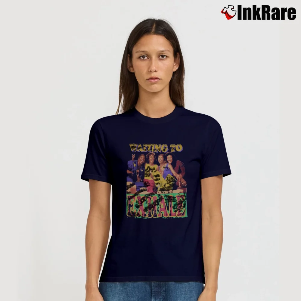 Women’s Whitney Houston Waiting To Exhale Signature T-Shirt in navy | Soft, Flattering Fit