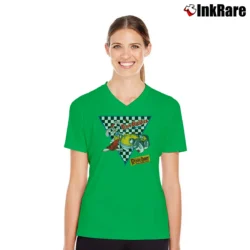 Women’s Who Framed Roger Rabbit 1987 Disney Movie Promo V-Neck Tee in irish green | Chic Neckline, Soft Texture