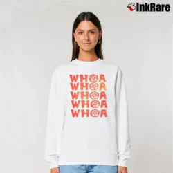 Women’s Whoa Whoa Whoa Tom Jones Parody Metal Band Relaxed Sweatshirt in white | Soft, Laid-Back Vibe