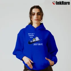 Women’s Why Can't Someone Else Just Do It Snoopy Cozy Hoodie in royal blue | Warm, Structured, Stylish