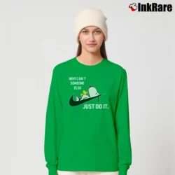 Women’s Why Can't Someone Else Just Do It Snoopy Long-Sleeve Top in irish green | Sleek, Versatile, All-Season