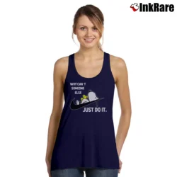 Women’s Why Can't Someone Else Just Do It Snoopy Tank Top in navy | Lightweight, Movement-Friendly