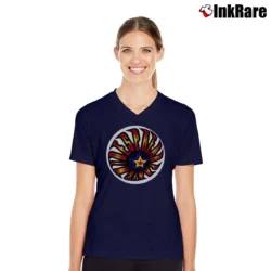 Women’s Widespread Panic Band Logo V-Neck Tee in navy | Chic Neckline, Soft Texture