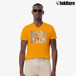 Men’s Wild Gwen Stefani V-Neck Tee in orange | Sharp, Breathable, Everyday Staple