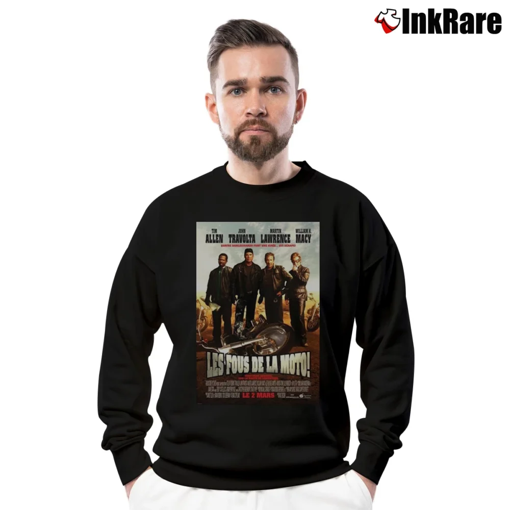 Men’s Wild Hogs Comedy Movie Fan Crewneck Sweatshirt in black | Cozy Fabric, Clean Style