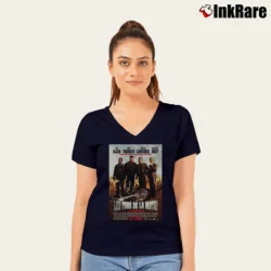 Women’s Wild Hogs Comedy Movie Fan V-Neck Tee in navy | Chic Neckline, Soft Texture