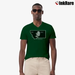 Men’s Willie Nelson Country Music V-Neck Tee in forest green | Sharp, Breathable, Everyday Staple