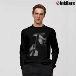 Men’s willie nelson poster country music icon Long-Sleeve Shirt in black | Sleek, Lightweight, Year-Round Wear