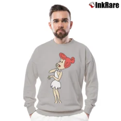 Men’s Wilma Flintstone Crewneck Sweatshirt in sport grey | Cozy Fabric, Clean Style