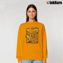 Women’s Winged Dragon Of Ra Yugioh Egyptian Gods Relaxed Sweatshirt in orange | Soft, Laid-Back Vibe