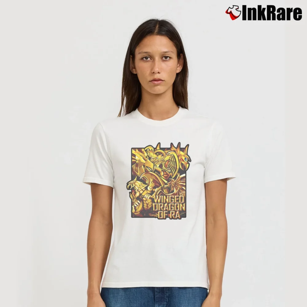 Women’s Winged Dragon Of Ra Yugioh Egyptian Gods Signature T-Shirt in white | Soft, Flattering Fit