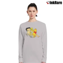 Women’s Winnie The Pooh And Betty Boop Uncensored Cartoon Long-Sleeve Top in sport grey | Sleek, Versatile, All-Season