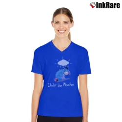Women’s Winnie The Pooh Eeyore Disney Store Comfy Vintage V-Neck Tee in royal blue | Chic Neckline, Soft Texture