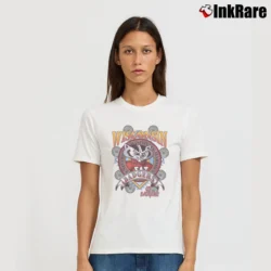 Women’s Wisconsin Badgers University Mascot Signature T-Shirt in white | Soft, Flattering Fit