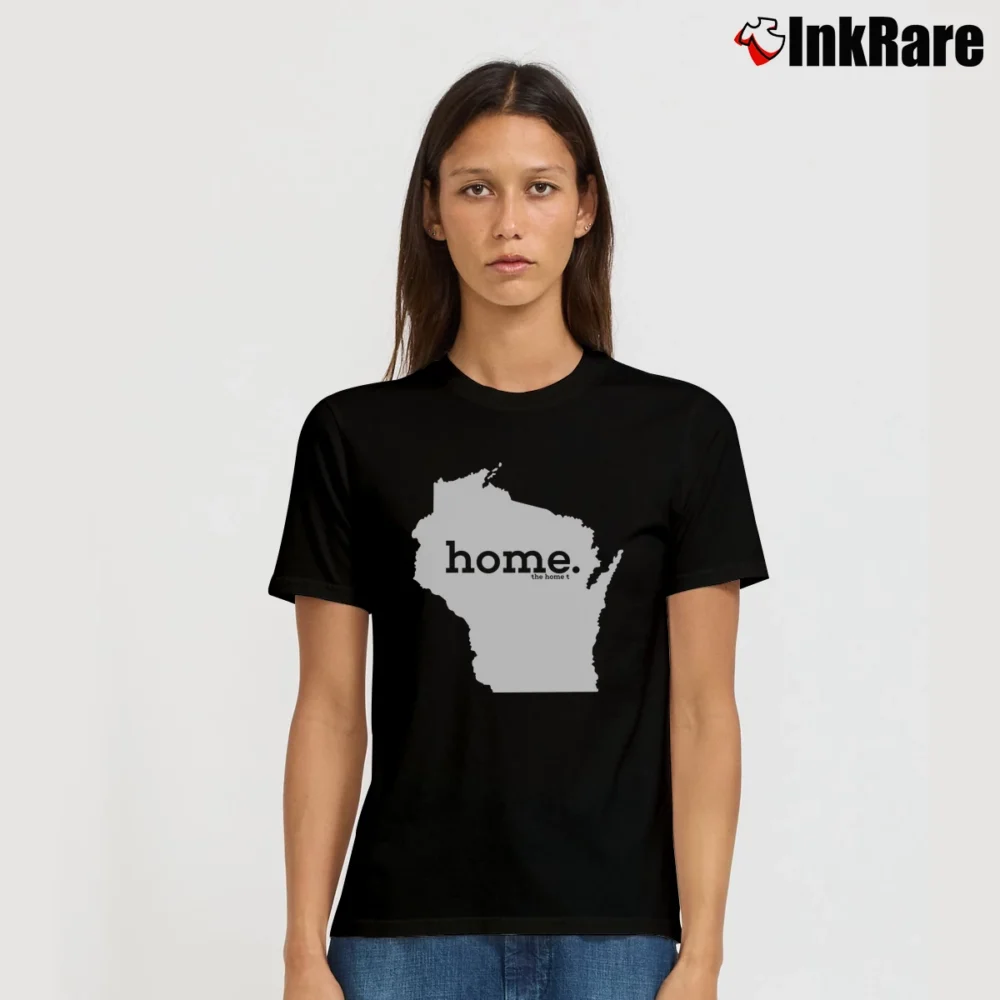 Women’s Wisconsin Home State Pride Signature T-Shirt in black | Soft, Flattering Fit