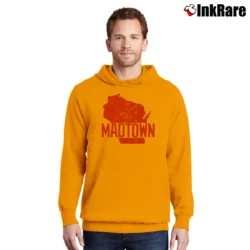 Men’s Wisconsin Madtown Tailgate Pullover Hoodie in orange | Cozy, Durable, Modern Fit