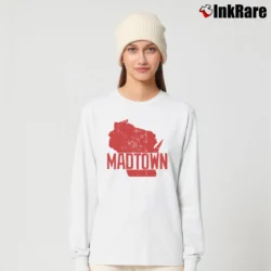 Women’s Wisconsin Madtown Tailgate Long-Sleeve Top in white | Sleek, Versatile, All-Season