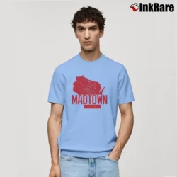 Men’s Wisconsin Madtown Tailgate Classic T-Shirt in light blue | Soft, Breathable Everyday Wear