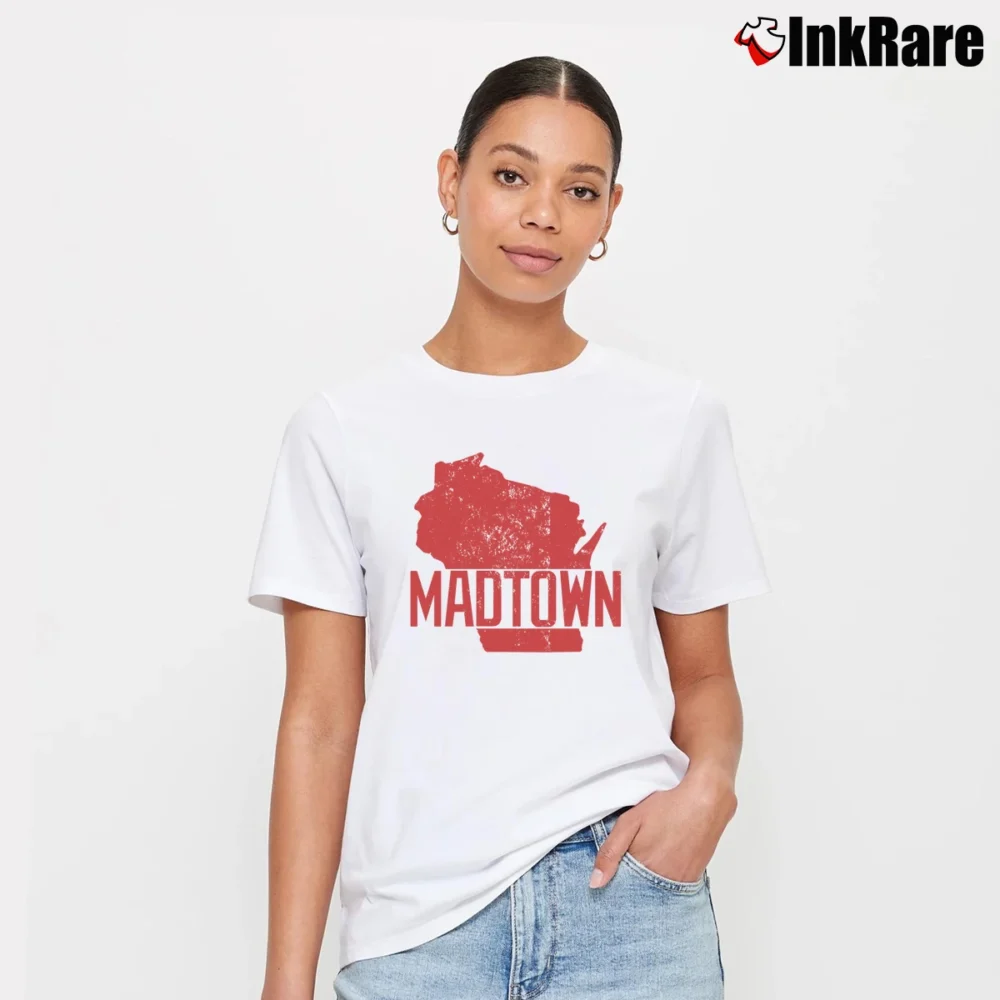 Women’s Wisconsin Madtown Tailgate Signature T-Shirt in white | Soft, Flattering Fit