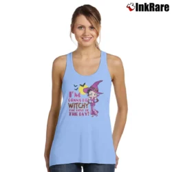Women’s Witchy Halloween Betty Boop Graphic Cartoon Tank Top in light blue | Lightweight, Movement-Friendly