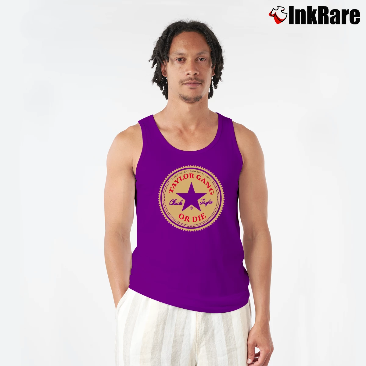 Men’s Wiz Khalifa Taylor Gang Or Die Tank Top in purple | Breathable, Active-Friendly Design