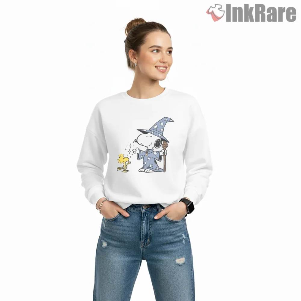 Wizard Snoopy And Woodstock Magic Shirt on graphic shirt for women graphic tee