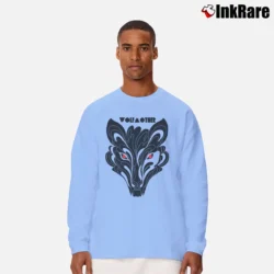 Men’s Wolfmother Black Wolf Rock Long-Sleeve Shirt in light blue | Sleek, Lightweight, Year-Round Wear