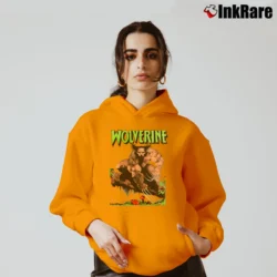 Women’s Wolverine 1991 Marvel Avengers X - men Crossover Cozy Hoodie in orange | Warm, Structured, Stylish