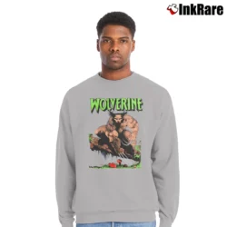 Men’s Wolverine 1991 Marvel Avengers X - men Crossover Crewneck Sweatshirt in sport grey | Cozy Fabric, Clean Style