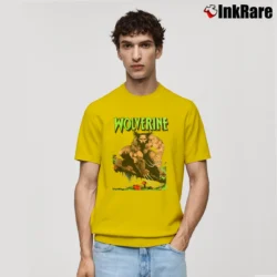Men’s Wolverine 1991 Marvel Avengers X - men Crossover Classic T-Shirt in yellow | Soft, Breathable Everyday Wear