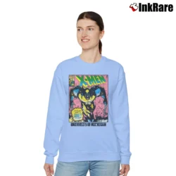 Women’s Wolverine 1993 X - men University Michigan 90s Marvel Relaxed Sweatshirt in light blue | Soft, Laid-Back Vibe