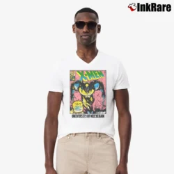 Men’s Wolverine 1993 X - men University Michigan 90s Marvel V-Neck Tee in white | Sharp, Breathable, Everyday Staple
